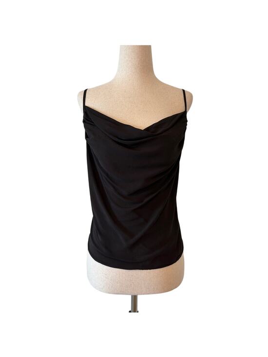Good American Tops - Good American Cowl Neck Bias-Cut Camisole Black Size Medium
